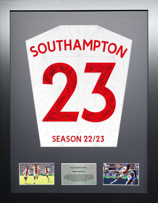 Southampton 2023 season Team signed Shirt Frame