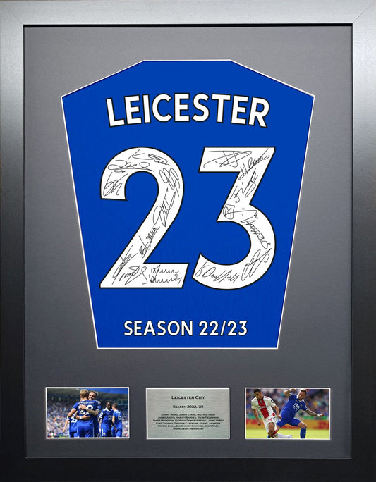 Leicester City 2023 Season Team signed Shirt Frame