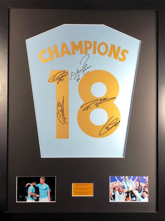 Manchester City Team signed Shirt Frame