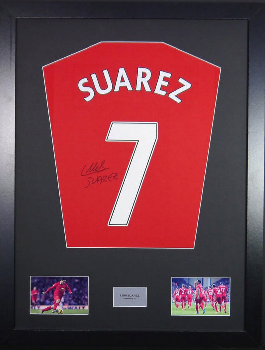 Luis Suarez Liverpool signed Shirt Frame
