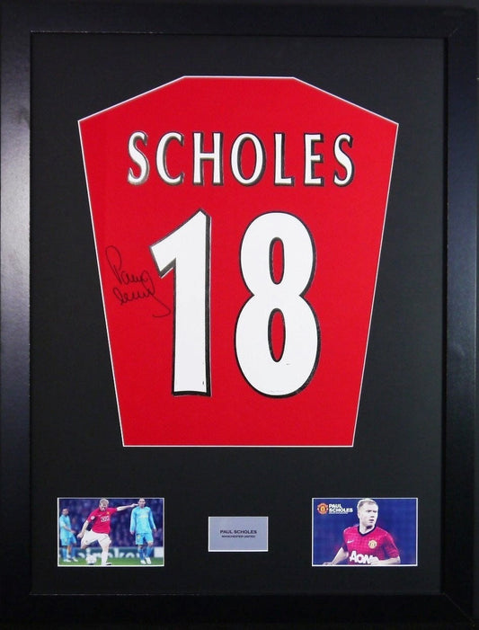 Paul Scholes Manchester United signed Shirt Frame