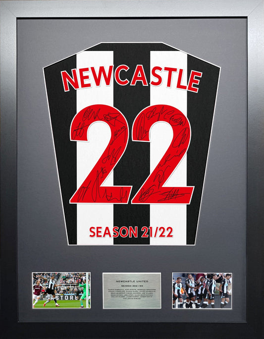 Newcastle United Team signed Shirt Frame