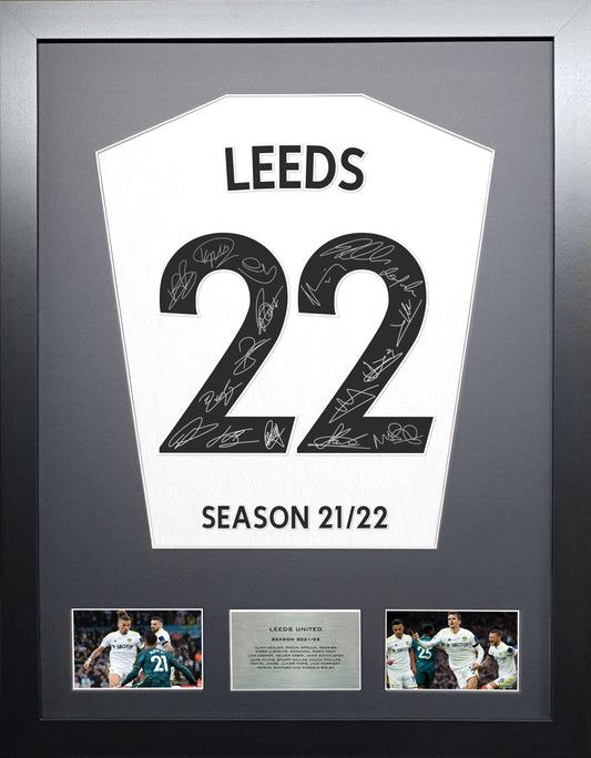 Leeds Premier League Team signed Shirt Frame