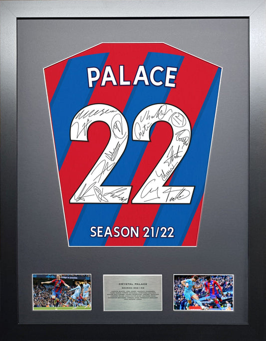 Crystal Palace Team signed Premier League 2021/2022 Frame
