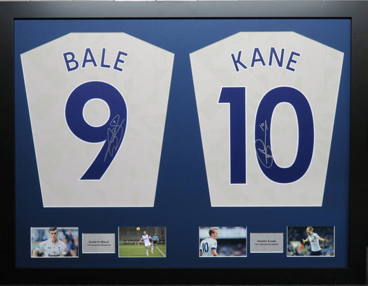 Gareth Bale and Harry Kane signed Tottenham Hotspur Shirt Frame