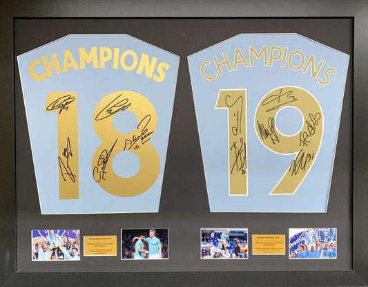 Manchester City signed Team Shirt Frame