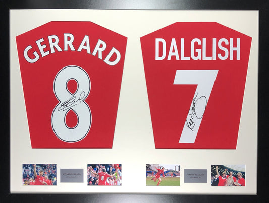 Gerrard and Dalglish Liverpool signed Shirt Frame