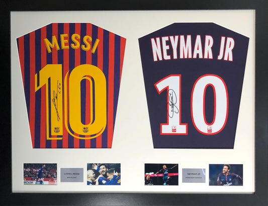 Messi and Neymar signed Shirt Frame