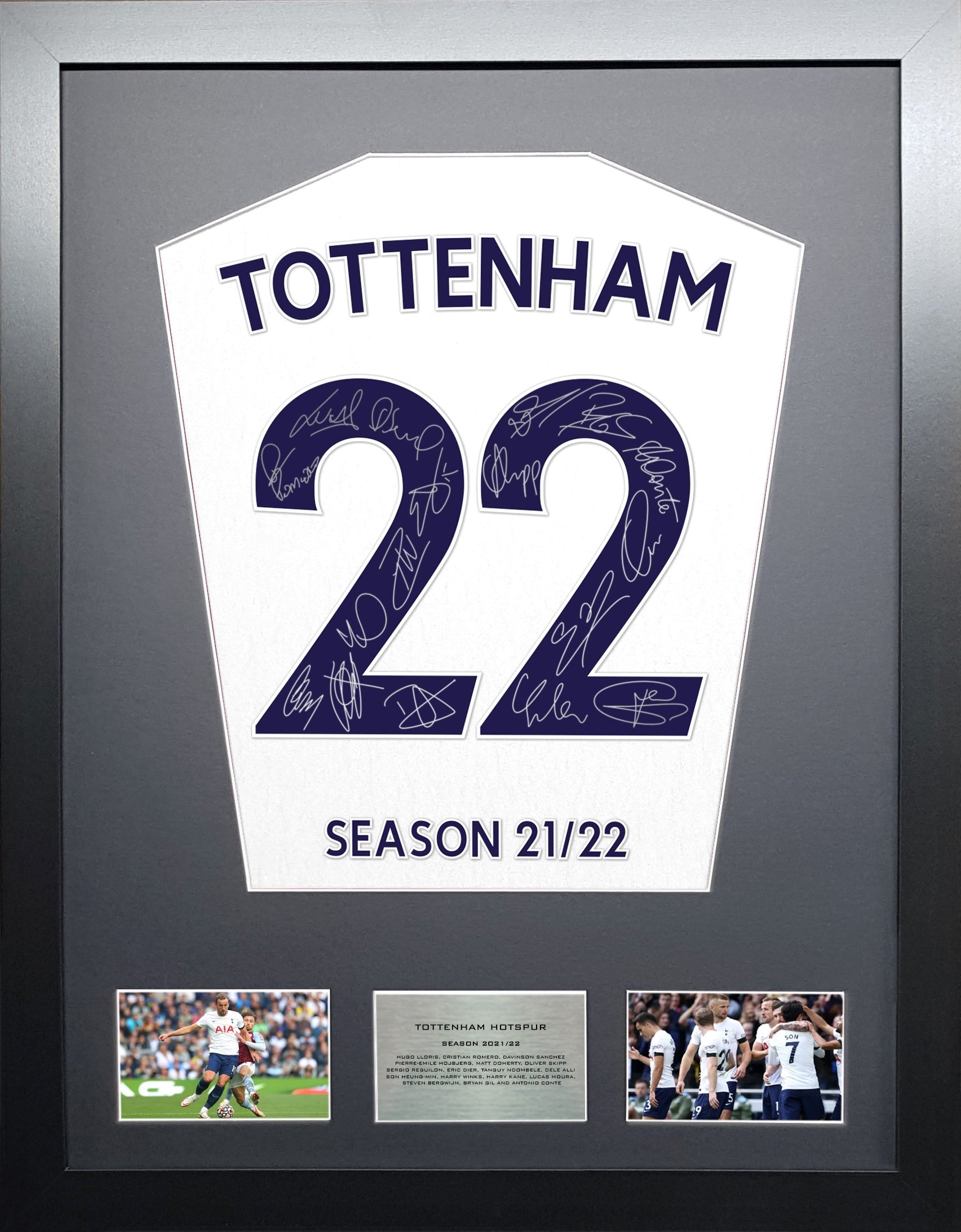 Tottenham Hotspur Team signed Shirt Frame