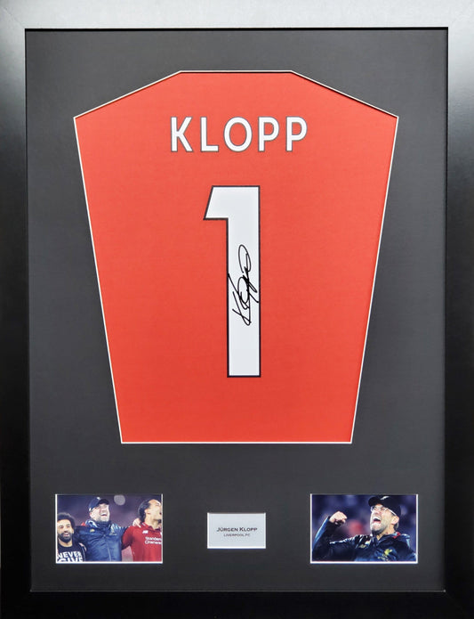 Jurgen Klopp Liverpool signed Shirt Frame