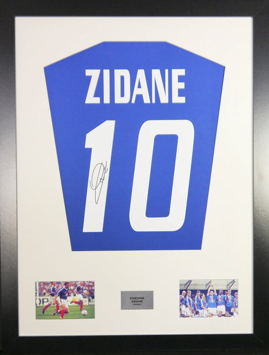 Zinedine Zidane signed France Shirt Frame