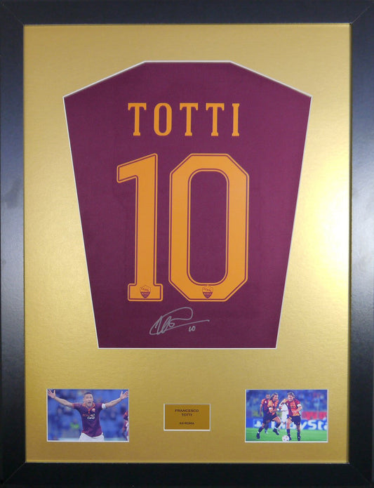 Totti Roma signed Shirt Frame