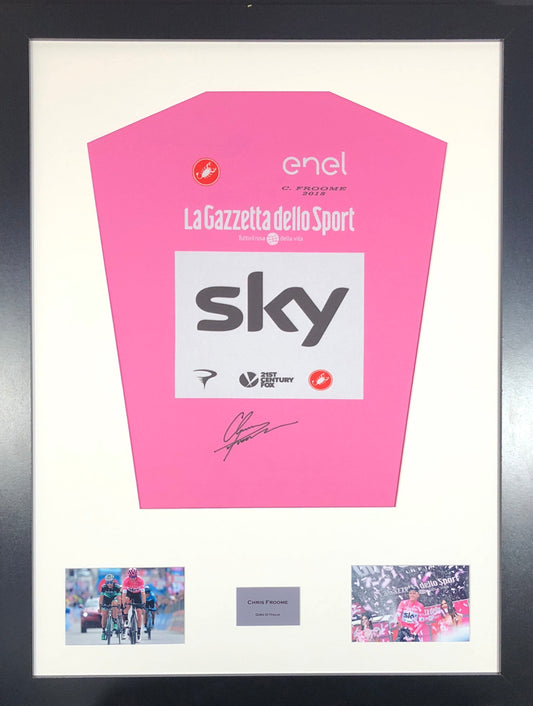 Chris Froome Giro D'Italia 2018 signed Jersey Frame