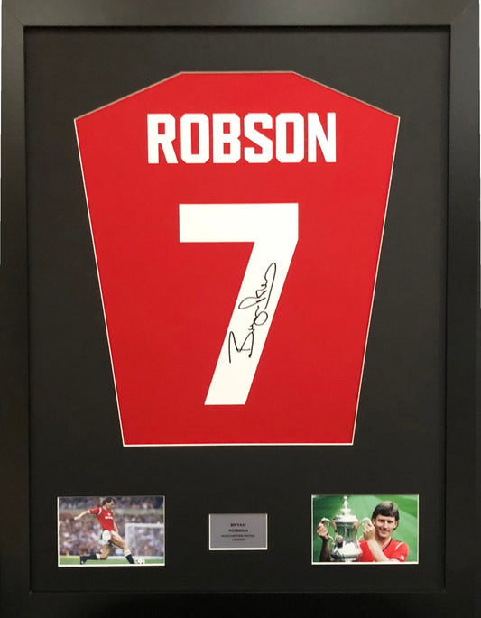 Bryan Robson Manchester United signed Shirt Frame