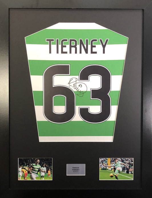 Kieran Tierney Celtic signed Shirt Frame