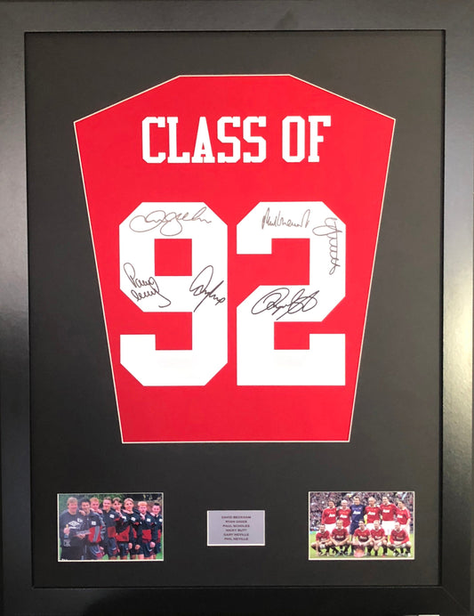 Class of 92 signed Manchester United Shirt Frame LTD Edition