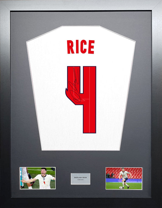 Declan Rice England signed Shirt Frame
