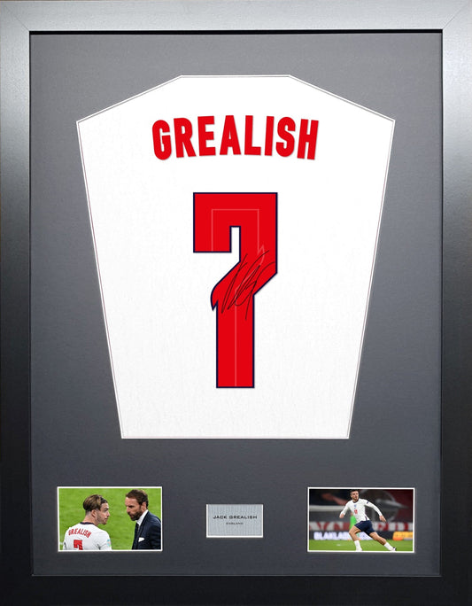 Jack Grealish England signed Shirt Frame