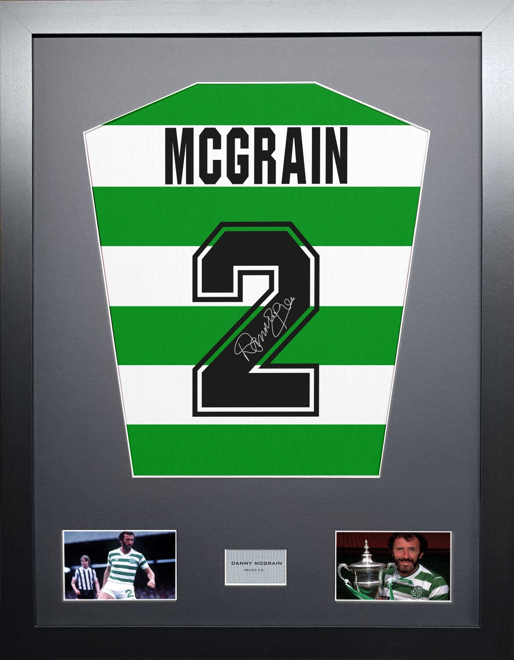 Danny McGrain Celtic signed Shirt Frame