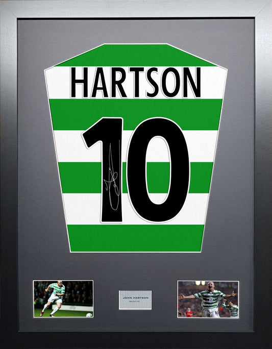 John Hartson Celtic signed Shirt Frame