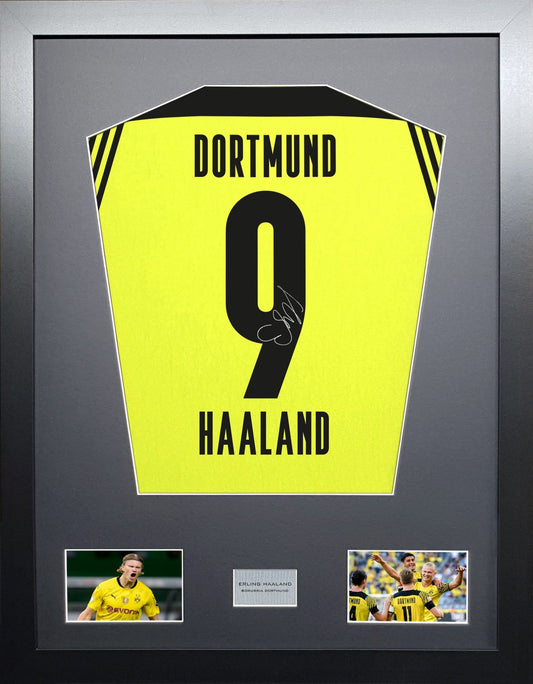 Erling Haaland Dortmund signed Shirt Frame
