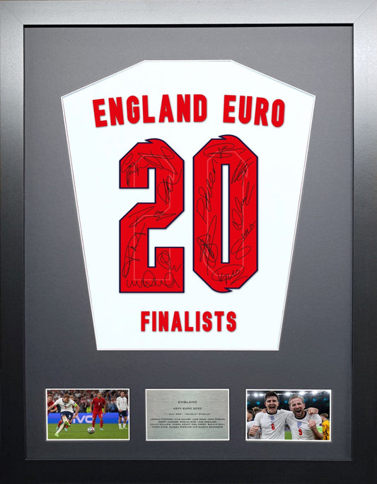 England Team signed Shirt Display Euro 2020 Frame