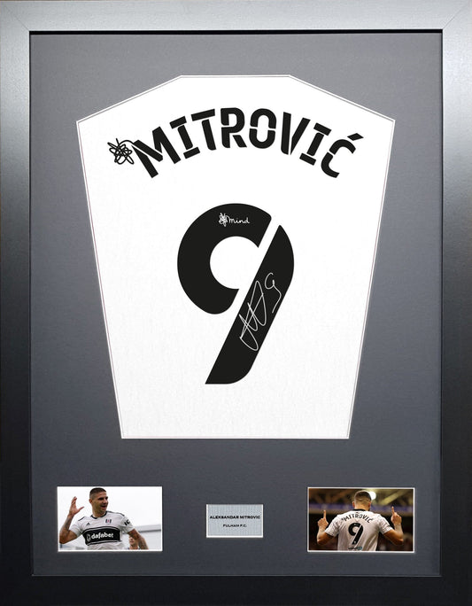 Mitrovic Fulham signed Shirt Frame