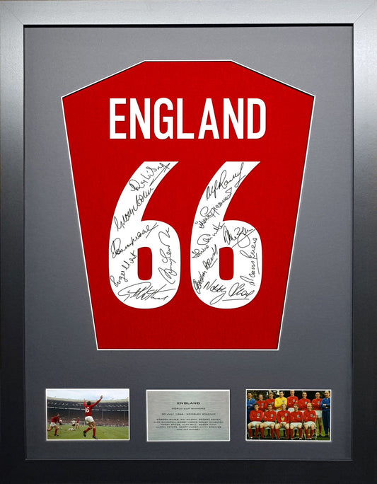 England World Cup 66 Squad signed Shirt Frame