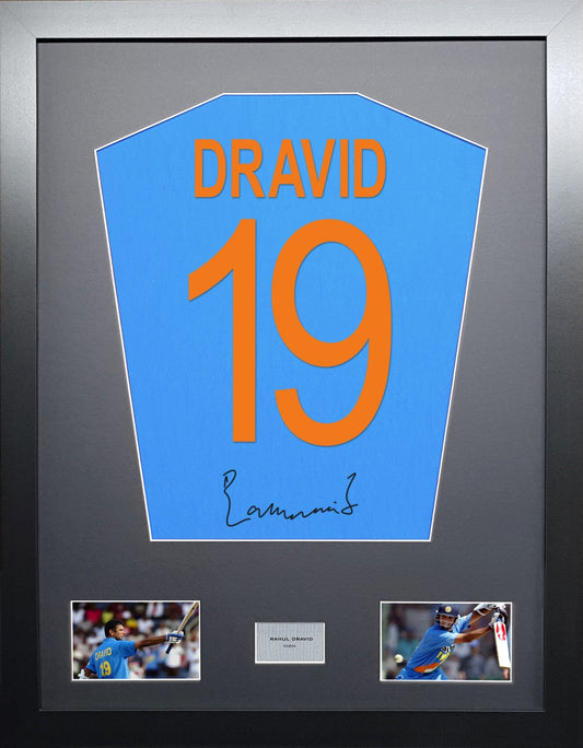 Rahul Dravid signed India Cricket Shirt Frame
