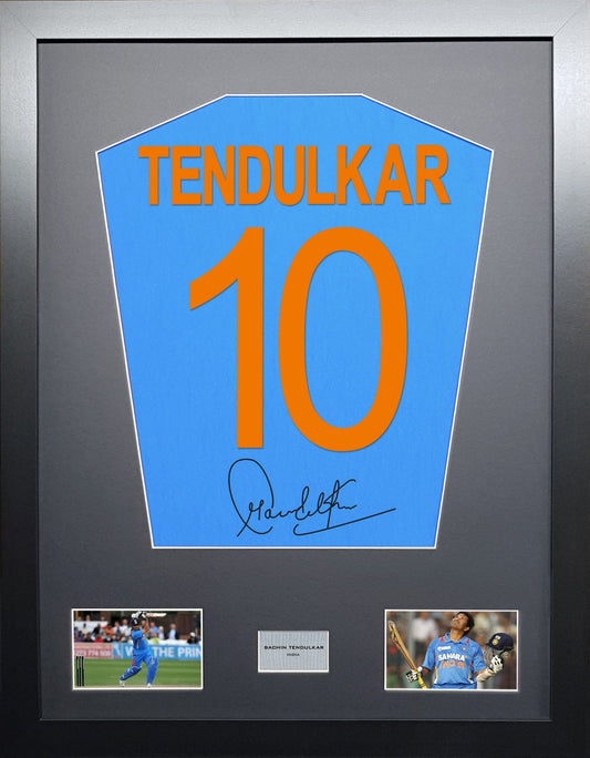 Sachin Tendulkar signed India Cricket Shirt Frame