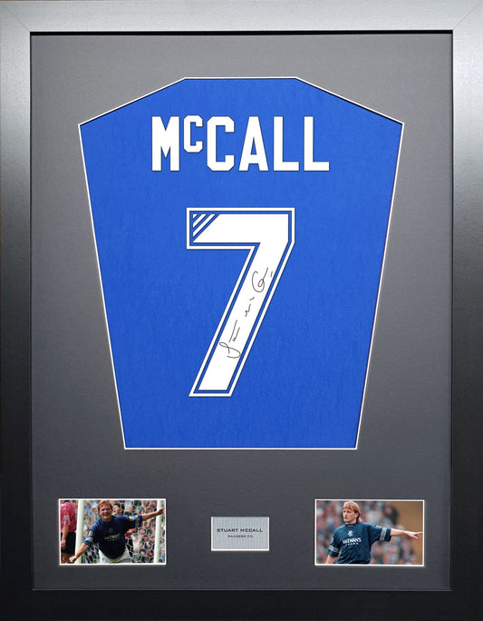 Stuart McCall Rangers signed Shirt Frame
