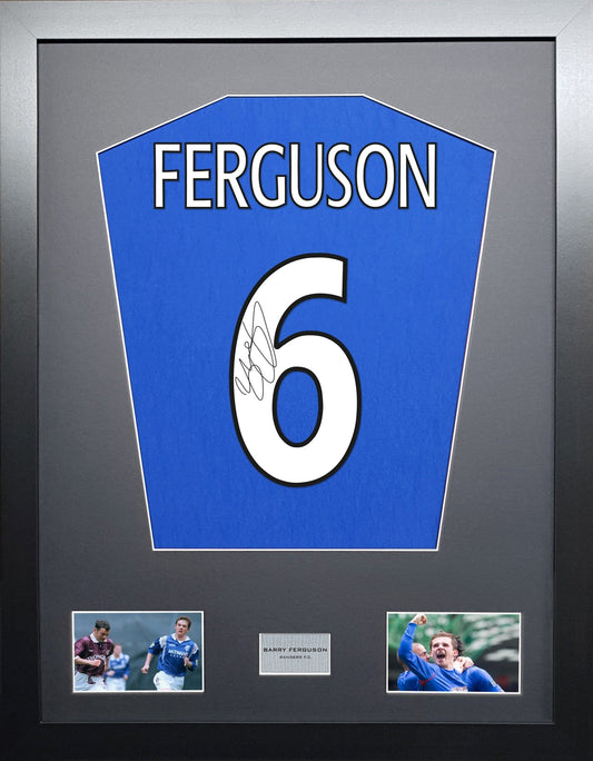 Barry Ferguson Rangers signed Shirt Frame