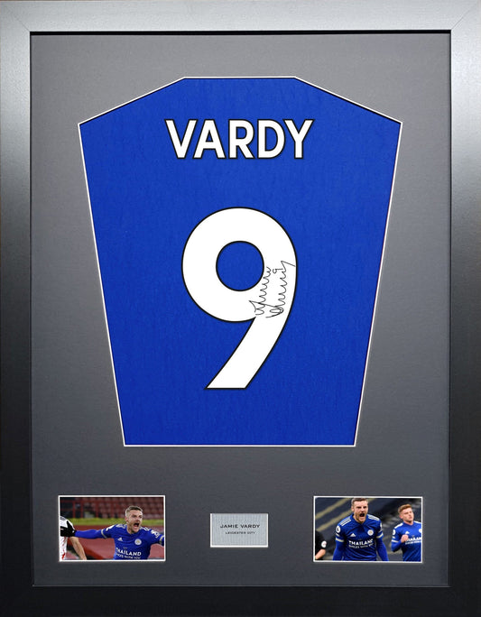 Jamie Vardy Leicester signed Shirt Frame