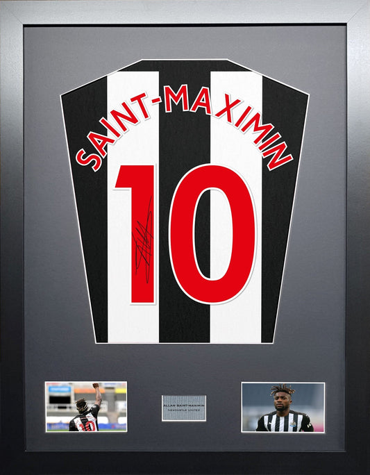 Allan Saint-Maximin Newcastle United signed Shirt Frame