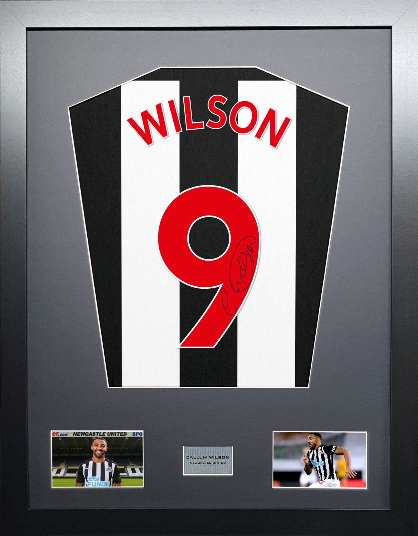 Callum Wilson Newcastle United signed Shirt Frame