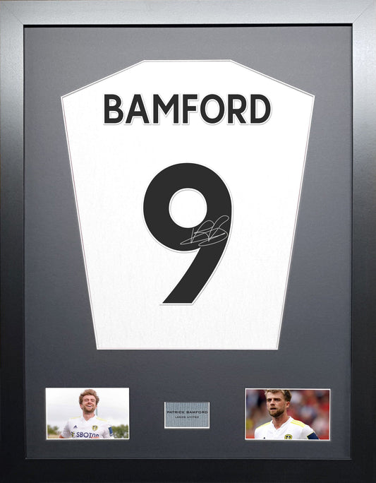 Patrick Bamford Leeds signed Shirt Frame