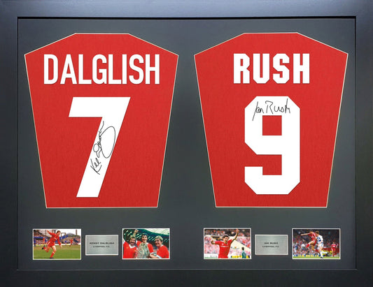 Dalglish and Rush Liverpool signed Shirt Frame