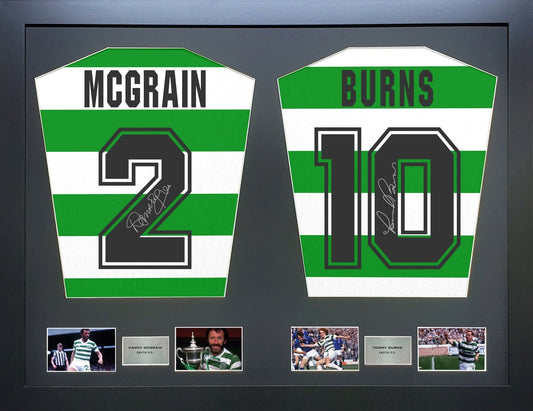 Mcgrain and Burns Celtic signed Shirt Frame