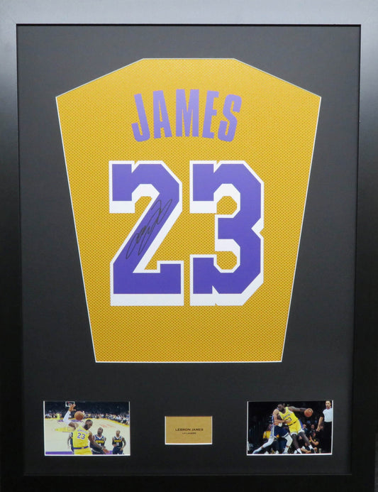 Lebron James La Lakers signed Jersey Frame