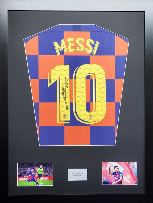 Lionel Messi Barcelona 2020 signed Shirt Frame