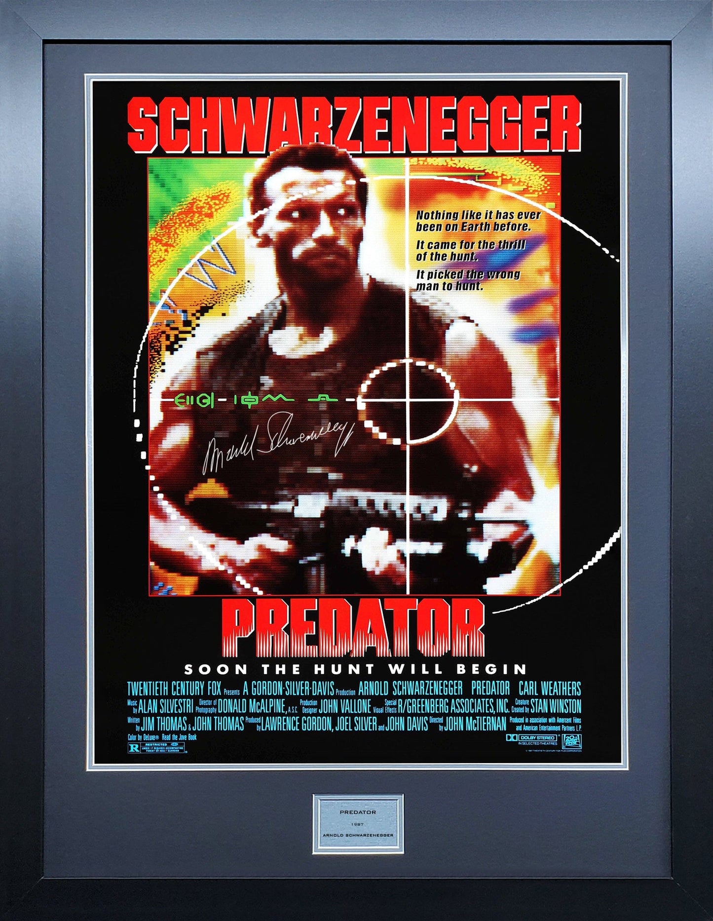 Predator Signed Movie Poster 