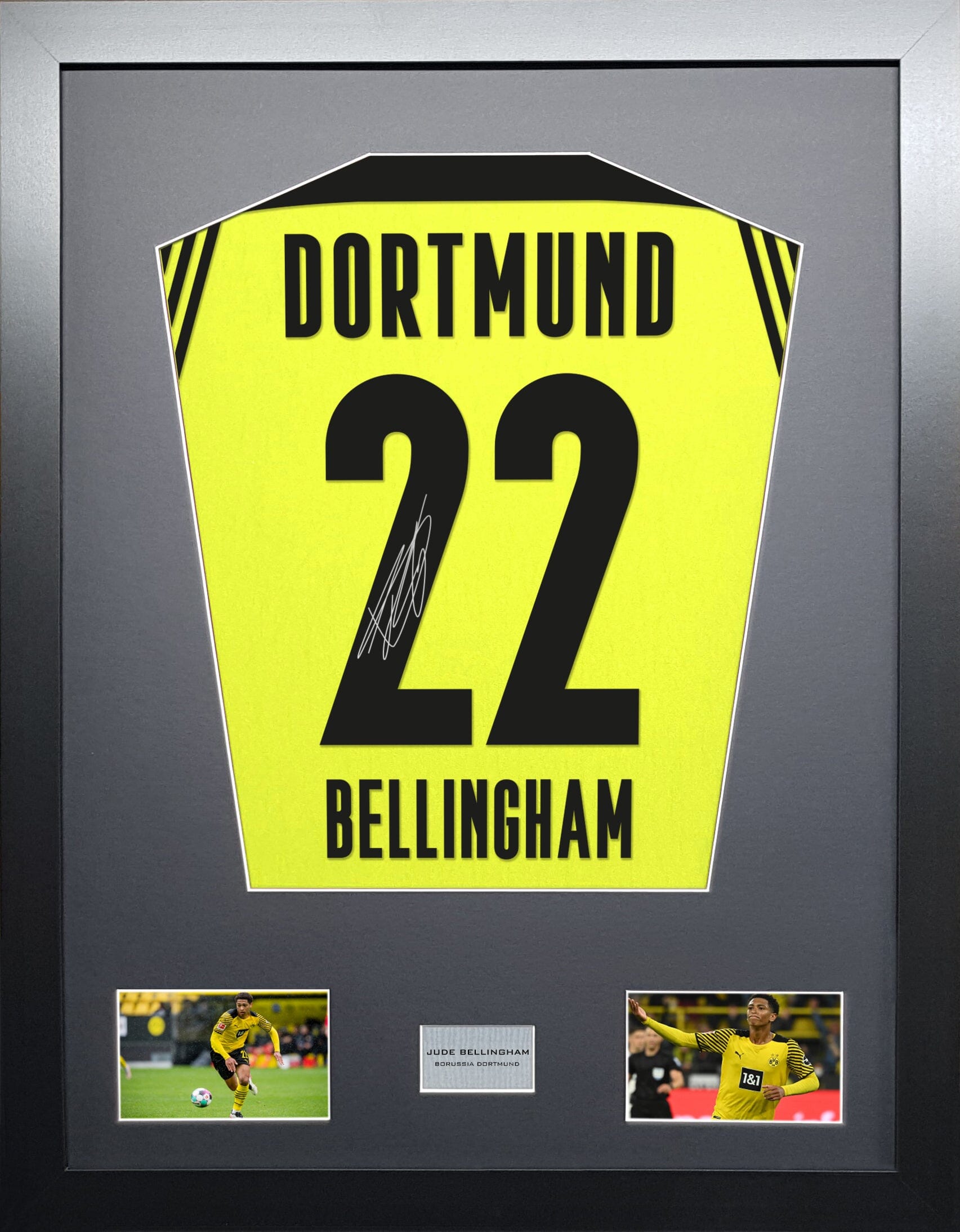 Jude Bellingham Borussia Dortmund Signed Shirt Display 