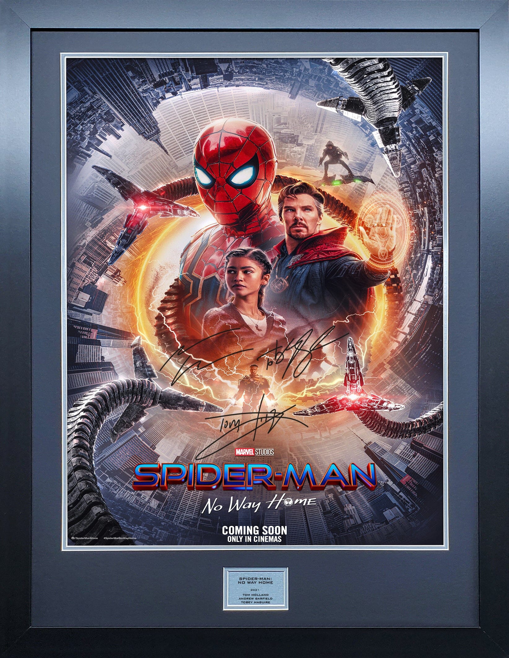 Spiderman No Way Home Signed Movie Poster 
