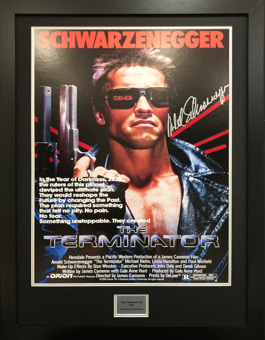 The Terminator Schwarzenegger Signed Movie Poster 