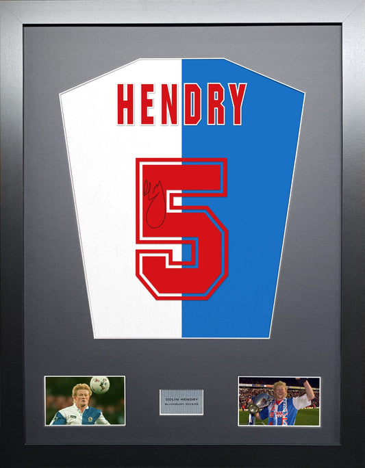 Colin Hendry Blackburn Signed Shirt Display 