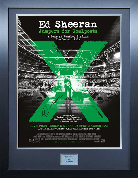 Ed Sheeran Jumpers for Goalposts tour signed Poster 