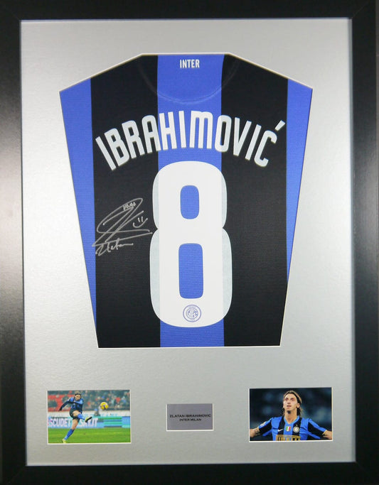Zlatan Ibrahimovic Inter Milan Signed Shirt Display 