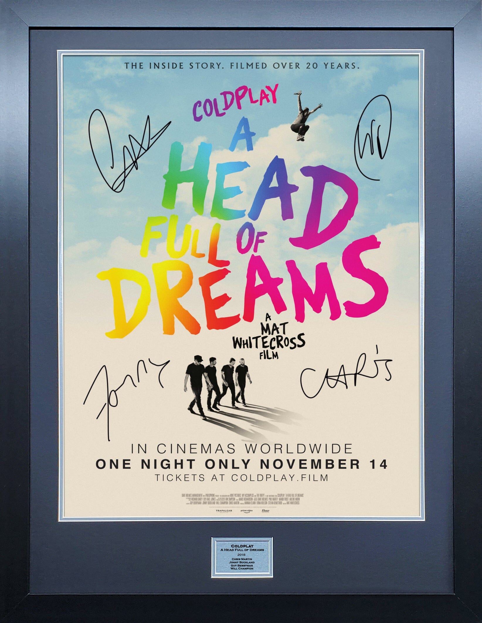 Coldplay Head Full of Dreams tour signed Poster 