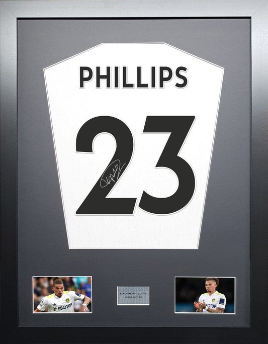 Kalvin Phillips Leeds Signed Shirt Display 