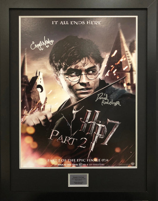 Harry Potter Signed Movie Poster 